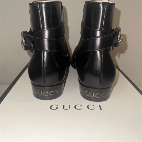 gucci susan boots multiple buckles|Gucci Susan Kingsnake Ankle Boots .